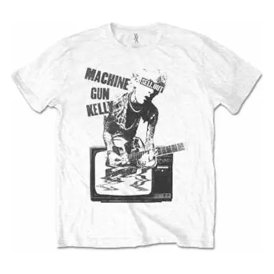 Machine Gun Kelly Unisex T-shirt: Tv Warp (xxx-large) XXXL