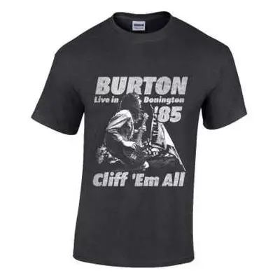 Cliff Burton Unisex T-shirt: Flag Retro (large) L