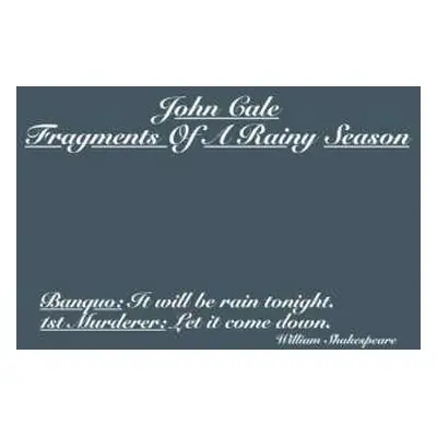 2LP John Cale: Fragments Of A Rainy Season