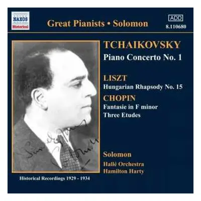 CD Pyotr Ilyich Tchaikovsky: Solomon (Historical Recordings 1929-1934)