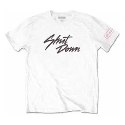 Blackpink Unisex T-shirt: Shut Down (sleeve Print) (x-large) XL