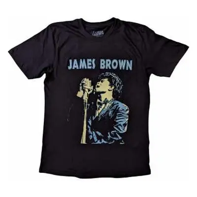 James Brown Unisex T-shirt: Holding Mic (xx-large) XXL