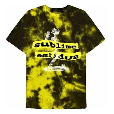 Sublime Unisex T-shirt: Praying Skeleton (wash Collection) (large) L