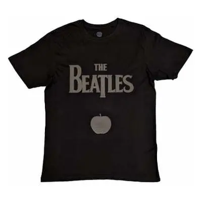 The Beatles Unisex T-shirt: Drop T Logo & Apple (hi-build) (large) L