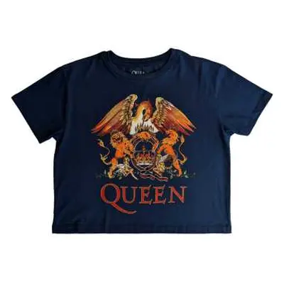 Queen Ladies Crop Top: Classic Crest (xx-large) XXL