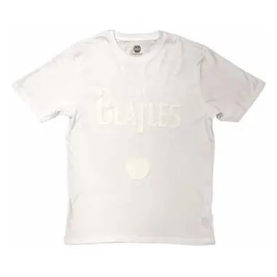 The Beatles Unisex T-shirt: Logo & Apple (hi-build) (medium) M