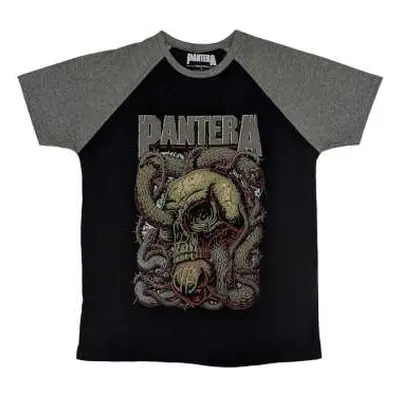 Pantera Unisex Raglan T-shirt: Serpent Skull (x-large) XL