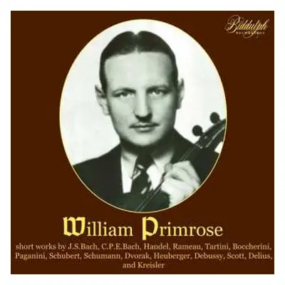 CD Georg Friedrich Händel: William Primrose - Short Pieces