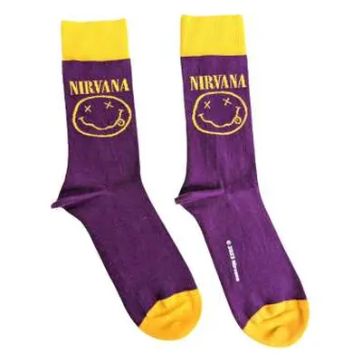 Nirvana Unisex Ankle Socks: Yellow Happy Face (uk Size 7 - 11) 40-45