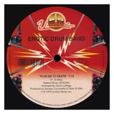 LP Erotic Drum Band: Plug Me To Death / Pop Muzik / Pop Pop Shoo Wah