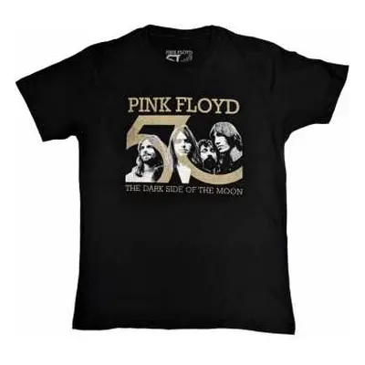 Pink Floyd Unisex T-shirt: Band Photo & 50th Logo (large) L