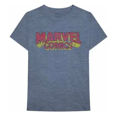 Tričko Distressed Logo Marvel Comics XXL