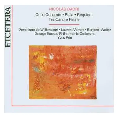 CD Orchestra Simfonică A Filarmonicii De Stat "George Enescu": Cello Concerto ∙ Folia ∙ Requiem 