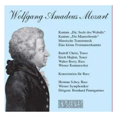 CD Wolfgang Amadeus Mozart: Konzertarien Für Bass