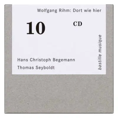 CD Wolfgang Rihm: Lieder Für Bariton & Klavier "Dort Wie Hier"