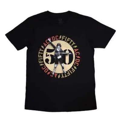 Ac/dc Unisex T-shirt: Gold Emblem (medium) M