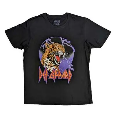 Def Leppard Unisex T-shirt: Lightning Leopard (x-large) XL