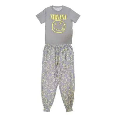 Nirvana Unisex Pyjamas: Yellow Smile (small) S