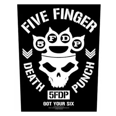 Five Finger Death Punch Back Patch: Got Your Six