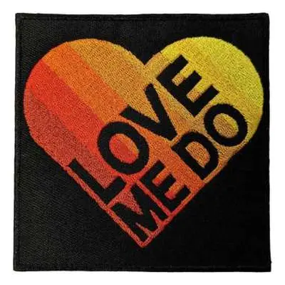 The Beatles Standard Woven Patch: Love Me Do Gradient Heart