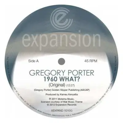 LP Gregory Porter: 1960 What? LTD