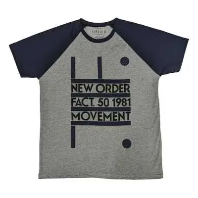 New Order Unisex Raglan T-shirt: Movement (x-large) XL