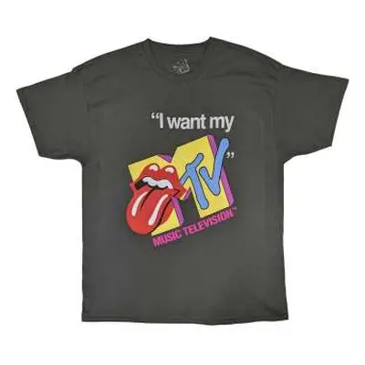 Mtv Unisex T-shirt: Rolling Stones I Want My Mtv (x-large) XL