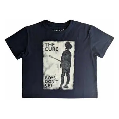 The Cure Ladies Crop Top: Boys Don't Cry B&w (large) L