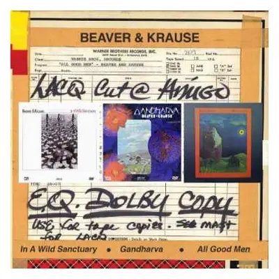 2CD Beaver & Krause: In A Wild Sanctuary / Gandharva / All Good Men