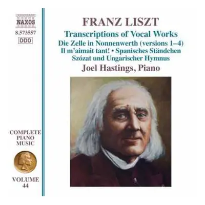 CD Franz Liszt: Transcriptions Of Vocal Works