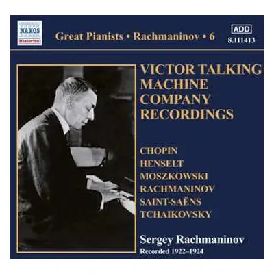 CD Sergei Vasilyevich Rachmaninoff: Solo Piano Recordings • 6