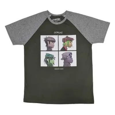 Gorillaz Unisex Raglan T-shirt: Demon Days (xx-large) XXL