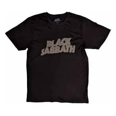 Black Sabbath Unisex T-shirt: Wavy Logo (hi-build) (x-large) XL