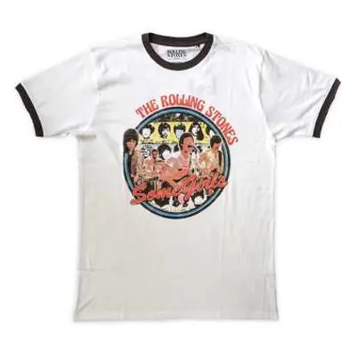 The Rolling Stones Unisex Ringer T-shirt: Some Girls Circle (xx-large) XXL