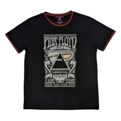 Pink Floyd Unisex Ringer T-shirt: Carnegie Hall Poster (large) L