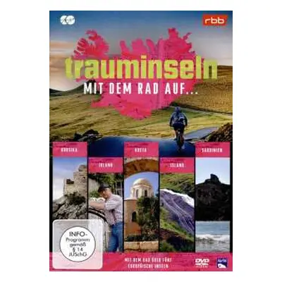 2DVD Various: Trauminseln - Mit Dem Rad Auf Korsika, ...irland, ...kreta, ...island, ...sardinie