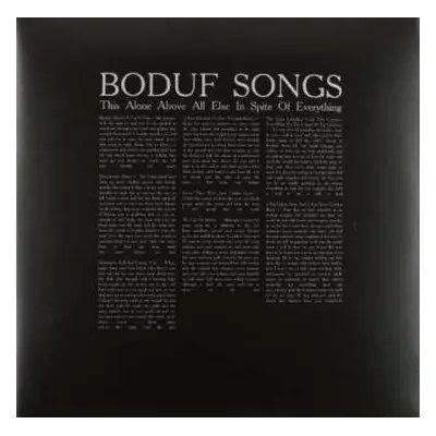 LP Boduf Songs: This Alone Above All Else In Spite Of Everything