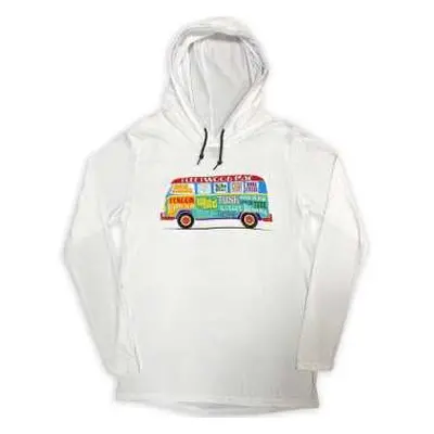 Fleetwood Mac Unisex Pullover Hoodie: Albums Bus Lightweight (back Print & Ex-tour) (large) L