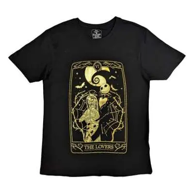 Disney Unisex T-shirt: The Nightmare Before Christmas Jack & Sally Lovers (embellished) (medium)