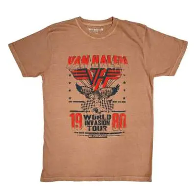 Van Halen Unisex T-shirt: World Invasion (distressed) (large) L