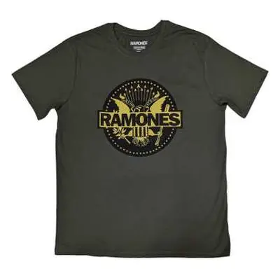 Ramones Unisex T-shirt: Gold Seal (large) L