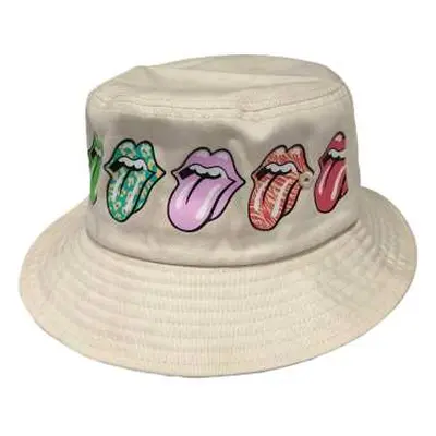 The Rolling Stones Unisex Bucket Hat: Multi-tongue Pattern (small/medium) Small/Medium