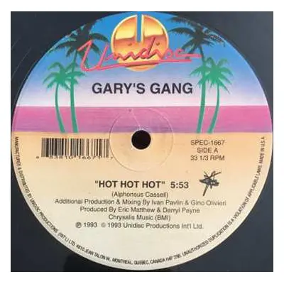 LP Gary's Gang: Hot Hot Hot / The Hustle / La Colegiala