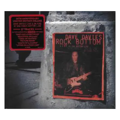 2CD Dave Davies: Rock Bottom: Live At The Bottom Line DLX | LTD