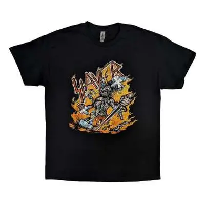 Slayer Unisex T-shirt: Cartoon Flames (small) S