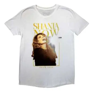 Shania Twain Unisex T-shirt: Tour 2018 Mic Photo (back Print & Ex-tour) (large) L