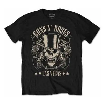 Tričko Top Hat, Skull & Pistols Las Vegas XL