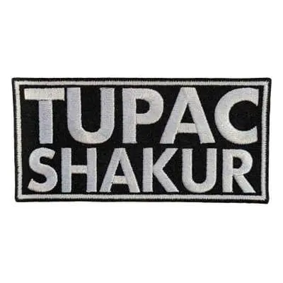 Tupac Standard Woven Patch: Text Logo