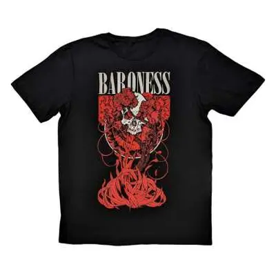 Baroness Unisex T-shirt: Fleur Skull (xx-large) XXL