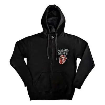 The Rolling Stones Unisex Zipped Hoodie: Hackney Diamonds Tracklist (back Print) (medium) M